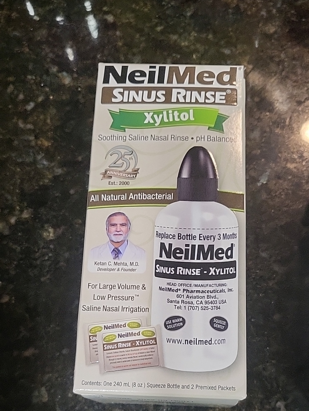 Sinus Rinse Xylitol Nasal Irrigation - White Bottle